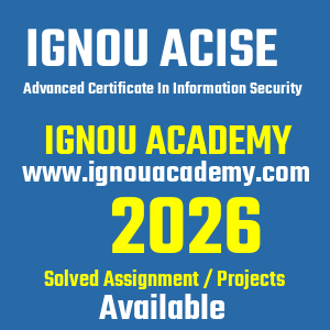 IGNOU ACISE SOLVED ASSIGNMENT 2026